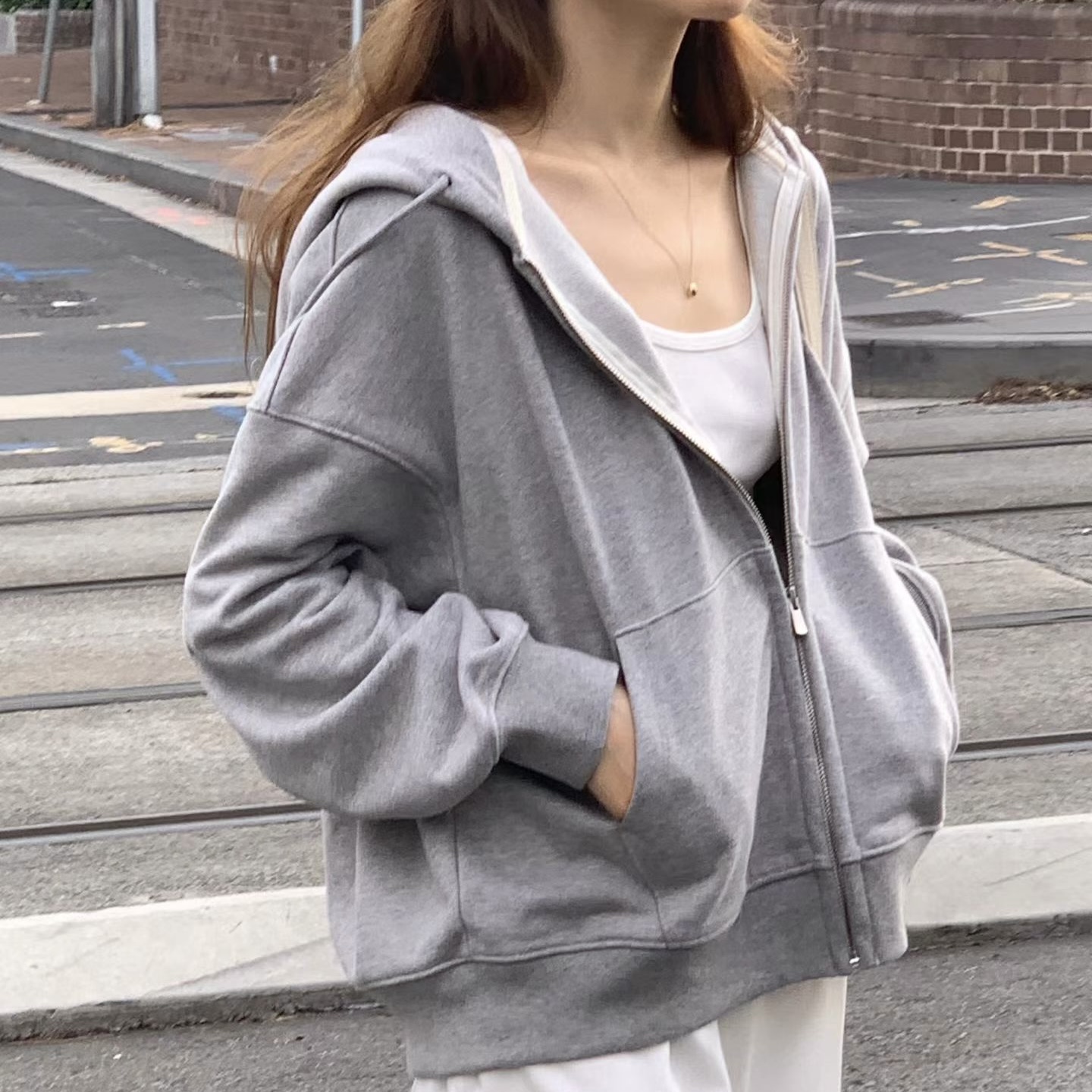 26FEBTOP032_01 OUNCE Lounge Zip Hoodie - Image 1