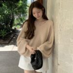 OUNCE Mohair V-Neck Knit Top