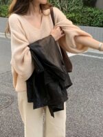 OUNCE Mohair V-Neck Knit Top - Image 2