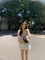 OUNCE Mohair V-Neck Knit Top - Image 18