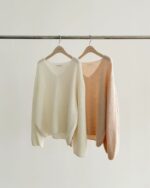 OUNCE Mohair V-Neck Knit Top - Image 23