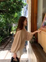 OUNCE Mohair V-Neck Knit Top - Image 26