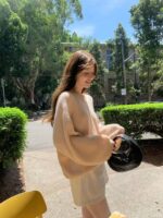 OUNCE Mohair V-Neck Knit Top - Image 30