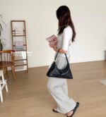 Grained Sleek Traingular Bag - Image 3