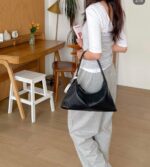 Grained Sleek Traingular Bag - Image 8