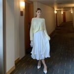 [Premium] Ruffle Hem Flowy Midi Skirt