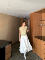 [Premium] Ruffle Hem Flowy Midi Skirt - Image 2