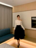 [Premium] Ruffle Hem Flowy Midi Skirt - Image 3