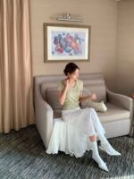 [Premium] Ruffle Hem Flowy Midi Skirt - Image 7