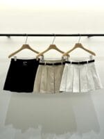 [Premium] Belted Pleated Mini Skirt - Image 2