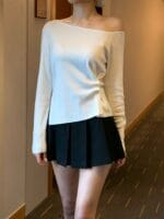 [Premium] Belted Pleated Mini Skirt - Image 11