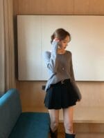 [Premium] Belted Pleated Mini Skirt - Image 22