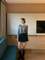 [Premium] Belted Pleated Mini Skirt - Image 25