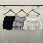 [Premium] Ruched Tiered Mini Skirt