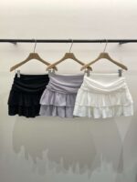 [Premium] Ruched Tiered Mini Skirt - Image 2