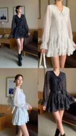 [Premium] French Style Flowery Dress - Image 3