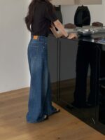 [Premium] Vintage Denim Wide Legs Pants - Image 4