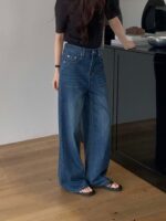 [Premium] Vintage Denim Wide Legs Pants - Image 15