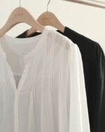 OUNCE Blanc Pintuck Blouse - Image 7