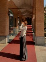 [Premium] Sheer Trim Button Knit Cardigan - Image 12