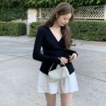 OUNCE Ruffle Rib Wrap Cardigan