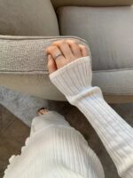 OUNCE Ruffle Rib Wrap Cardigan - Image 7