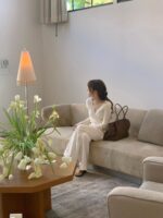 OUNCE Ruffle Rib Wrap Cardigan - Image 9