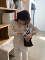 OUNCE Ruffle Rib Wrap Cardigan - Image 12