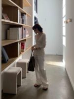 OUNCE Ruffle Rib Wrap Cardigan - Image 15