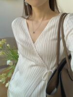 OUNCE Ruffle Rib Wrap Cardigan - Image 17