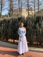 [Premium] Side-Ruched Boatneck Knit Top - Image 13