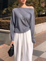 [Premium] Soft Rib Relaxed Knit Top - Image 8