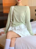 [Premium] Soft Rib Relaxed Knit Top - Image 9