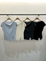 [Premium] Side-Ruched Draped Top - Image 2