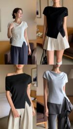 [Premium] Side-Ruched Draped Top - Image 3