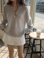 OUNCE Join Hachi V-Neck Knit - Image 11