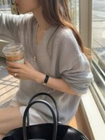 OUNCE Join Hachi V-Neck Knit - Image 13