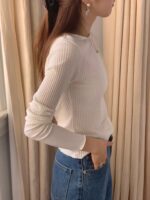 OUNCE Claire Rib Long Sleeve Tee - Image 2