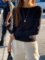 OUNCE Claire Rib Long Sleeve Tee - Image 5