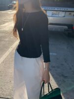 OUNCE Claire Rib Long Sleeve Tee - Image 6