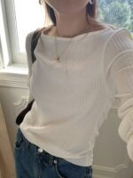 OUNCE Claire Rib Long Sleeve Tee - Image 8