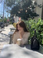 OUNCE V-Neck Rib Knit Top - Image 15