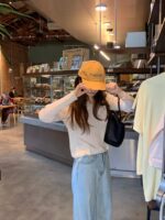 OUNCE V-Neck Rib Knit Top - Image 17