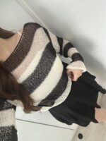 COMEBACK!! Backless Stripes Seethrough Top - Image 25