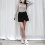 Trimmed Slim Ribbed Top - Image 2