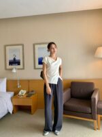 [Premium] Side-Ruched Draped Top - Image 8