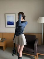 [Premium] Draped Button Asymmetric Top - Image 10