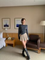 [Premium] Draped Button Asymmetric Top - Image 5