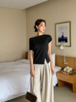 [Premium] Side-Ruched Draped Top - Image 9