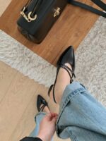 Belted 2.5cm Pointed Flats - Image 2